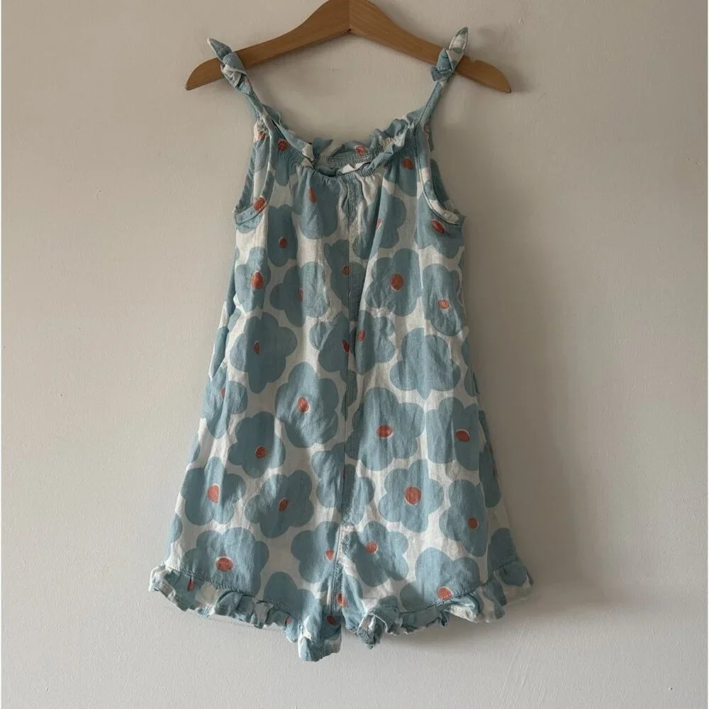Little Co. by Lauren Conrad Boho daisy Floral print Romper Shorts Size 5 Girls‎